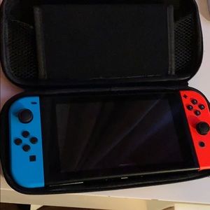 nintendo switch with carrying case